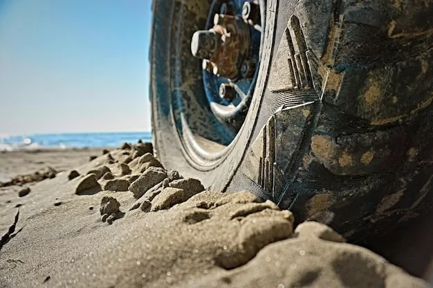 A close-up shot of a truck wheel precariously navigating a large, jagged rock on a dirt road. The lighting is harsh, highlighting the roughness of the terrain. This single moment encapsulates The Power of Location Shooting: How 'The Wages of Fear' (1953) Created Unparalleled Tension, emphasizing the constant threat faced by the nitroglycerin-laden trucks.