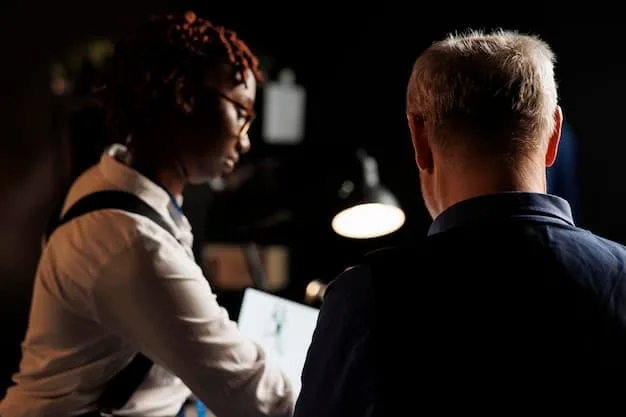A director giving instructions on a film set, with a focus on their passionate and clear communication with the actors. Background shows professional lighting and camera equipment. This image captures the essence of skillful direction and storytelling, relevant to showcasing The Short Film as a Calling Card: How to Use Your Film to Launch Your Career in Hollywood.