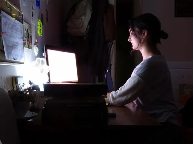 An editor in a dark room looking closely at the sequencing of clips on a dual-monitor setup. The monitors display editing software showing various transitions between scenes, highlighting the meticulous adjustments and iterative refinement to pacing for visual storytelling.