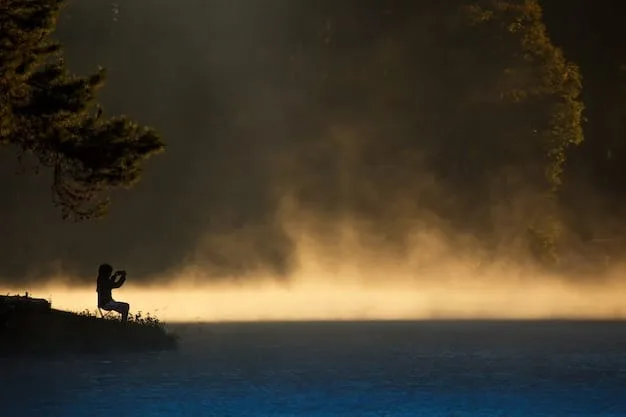 A dimly lit scene from