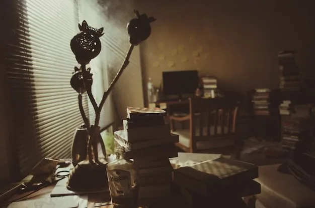 A shot of Donnie Darko in his bedroom, surrounded by books and papers, looking intensely focused on his research. The image highlights his intellectual curiosity and his desire to understand the world around him.