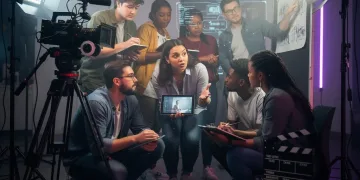 Filmmakers collaborating on set, symbolizing the creation of overlooked short films.