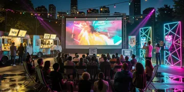 Outdoor short film festival 2026 vibrant scene