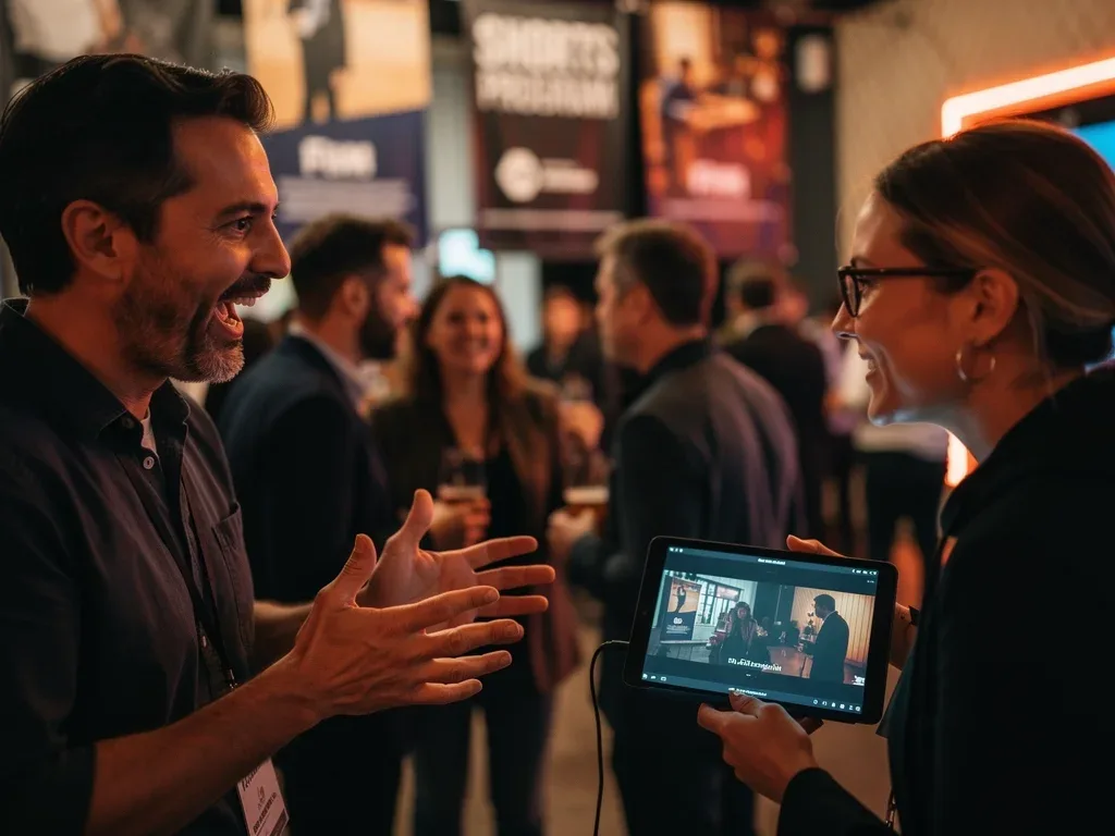 Filmmaker networking at short film festival