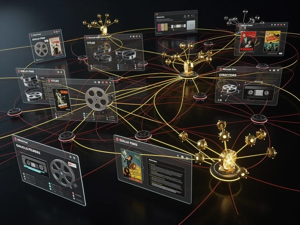 Digital network illustrating cross-referencing for Giallo film discovery