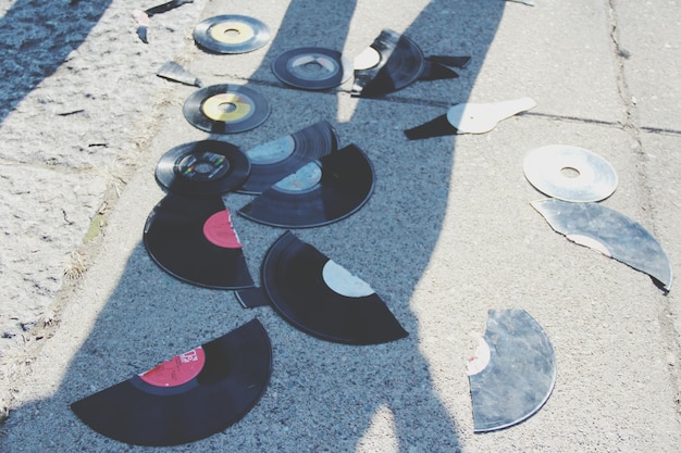 A collage of vinyl covers from various cult documentary soundtracks, highlighting their distinctive artwork.
