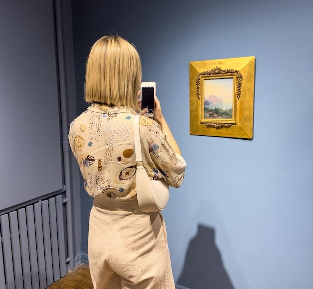 A photograph showcasing the painting in its current setting, whether it's a museum, a private collection, or storage. The image should convey the context in which the artwork is currently housed and provide a sense of its physical presence.