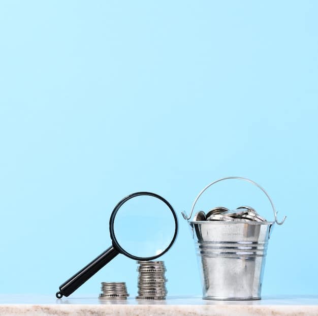 A close-up shot of a stack of funding applications with a magnifying glass resting on top, symbolizing the detailed research and analysis required when seeking grants and investments for short films. The image captures the diligence needed for Short Film Funding in the US: How to Secure Grants and Investments in the Current Market.