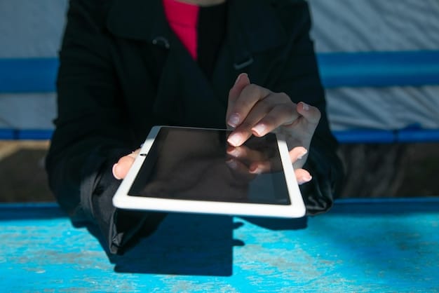 A close-up view of a director using AI-powered software on a tablet to adjust lighting and camera angles on a short film set, highlighting the integration of technology in directing. The scene embodies The Future of Short Films: Emerging Trends and Technologies Shaping the Industry in 2025.