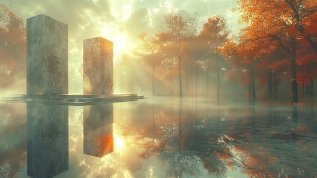 A classical matte painting depicting a futuristic cityscape stretching into the distance, meticulously detailed with light and shadow, seamlessly composited with a foreground of live-action elements.