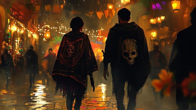 A still from 'Dawn of the Dead' featuring two of the main characters pushing shopping carts overflowing with supplies through the mall. The composition highlights the abundance of goods surrounding them, contrasting with the desolation outside, visually illustrating the film's commentary on consumerism, a key element discussed in Beyond the Gore: The Social Commentary of 'Dawn of the Dead' (1978) and its Relevance Today.