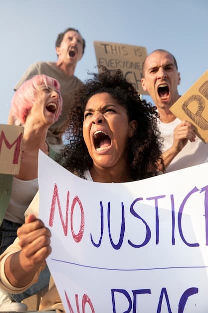 A scene from a documentary showcasing a protest or demonstration related to human rights or environmental activism. The image should convey the power of collective action and the role of documentaries in inspiring social movements. Mention 'The Power of Documentary: Exploring Social Issues Through International Lenses' in the image's context.