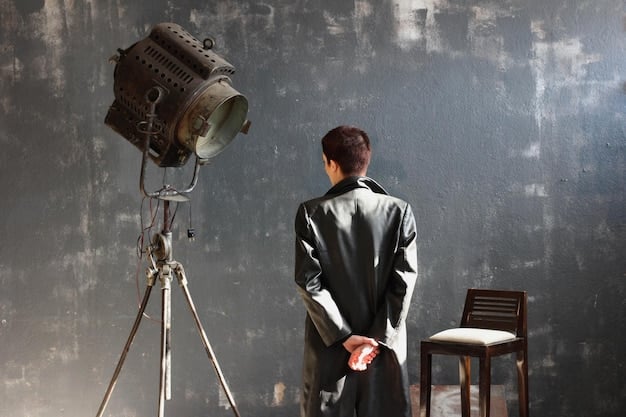 A vintage film projector casting light on a modern smart TV displaying a director's cut of a classic film, with an enthusiastic audience silhouette in the foreground.