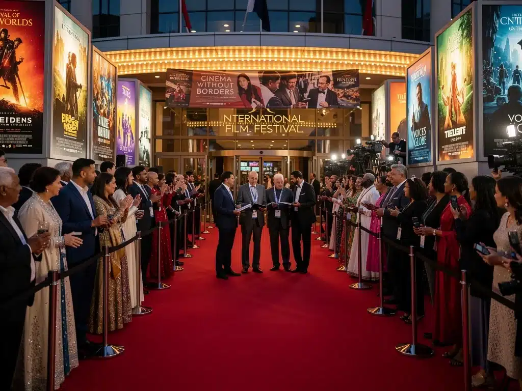 Vibrant international film festival showcasing diverse cinema and cultural engagement.