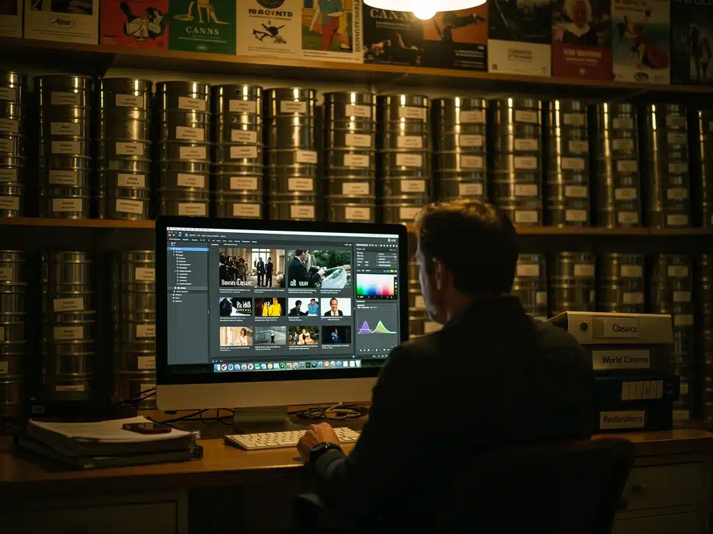 Film curator selecting international movies for art house program